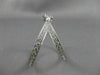 ESTATE 3.50CT DIAMOND HOOP INSIDE OUT 18K WHITE GOLD 33MM FILIGRE EARRINGS 20167