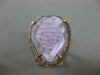 ESTATE LARGE 11.12CT DIAMOND & AAA AMETHYST 14K ROSE GOLD 3D HALO TEAR DROP RING