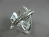 ESTATE LARGE .77CT DIAMOND 14K WHITE GOLD 3D MULTI ROW CRISS CROSS INFINITY RING