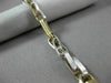 ESTATE LARGE & LONG 14KT 2TONE GOLD SOLID FANCY LINK ITALIAN MEN BRACELET #22867