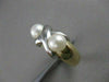 ESTATE 6MM AKOYA SEA PEARL 14K GOLD MODERNIST X-O CROSSOVER COCKTAIL RING #21396