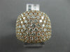ESTATE LARGE 3.18CT DIAMOND 18KT ROSE GOLD PAVE CLASSIC WEDDING ANNIVERSARY RING