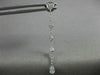 ESTATE .18CT DIAMOND 18KT WHITE GOLD 3D HEART ETOILE TEAR DROP HANGING EARRINGS