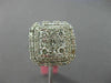LARGE 1.39CT ROUND PRINCESS & BAGUETTE DIAMOND 18KT WHITE GOLD 3D SQUARE RING