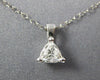 ESTATE .30CT DIAMOND 14KT WHITE GOLD 3D CLASSIC SOLITAIRE FLOATING FUN PENDANT
