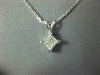 ESTATE .53CT DIAMOND 14KT WHITE GOLD 3D PRINCESS SOLITAIRE PENDANT #312