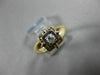 ESTATE WIDE .20CT OLD MINE DIAMOND 14K 2 TONE GOLD SQUARE ENGAGEMENT RING #19273