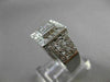 ESTATE LARGE .80CT DIAMOND 18KT WHITE GOLD INVISIBLE SQUARE COCKTAIL RING #21139