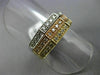 ESTATE WIDE .45CT DIAMOND 14KT WHITE YELLOW ROSE GOLD 3D HEXAGON STACKABLE RING