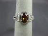 ESTATE 1.5CT WHITE & CHOCOLATE FANCY DIAMOND 14K WHITE GOLD OVAL ENGAGEMENT RING
