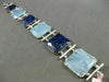 ESTATE WIDE & LONG 1.45CT DIAMOND & MULTI GEM 14KT WHITE GOLD 3D SQUARE BRACELET