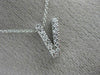 .45CT ROUND DIAMOND 14KT WHITE GOLD CLASSIC "K" INITIAL FLOATING PENDANT #18299