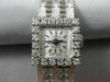 ANTIQUE .45CT OLD MINE DIAMOND 18KT WHITE GOLD FORTIS 17 JEWELS WATCH #18918