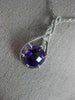 ESTATE 1.15CT DIAMOND & AAA AMETHYST 14KT WHITE GOLD TEAR DROP INFINITY PENDANT