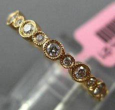ESTATE .45CT DIAMOND 18K ROSE GOLD 3D FILIGREE ETERNITY WEDDING ANNIVERSARY RING