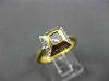 ESTATE .58CT DIAMOND 18KT WHITE & YELLOW GOLD PRINCESS CUT ENGAGEMENT RING #1273