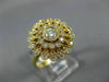 ESTATE WIDE .75CT DIAMOND 14KT YELLOW GOLD 3D FLOWER FILIGREE ANNIVERSARY RING