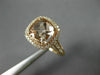 ESTATE LARGE 1.40CT DIAMOND & AAA MORGANITE 14KT ROSE GOLD HALO ENGAGEMENT RING