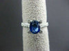 ESTATE WIDE 2.08CT DIAMOND & AAA SAPPHIRE 18K WHITE GOLD ENGAGEMENT RING AMAZING