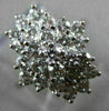 ESTATE LARGE 1.0CT ROUND DIAMOND 14KT WHITE GOLD FLOWER CLUSTER RING VVS #16302
