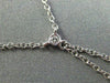 ESTATE .95CT DIAMOND & EMERALD 18KT 2 TONE GOLD HALO LARIAT BY THE YARD NECKLACE