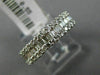 ESTATE .55CT DIAMOND 18KT WHITE GOLD 3D CLASSIC 3 ROW WEDDING ANNIVERSARY RING