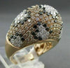 ESTATE LARGE 5.10CTW MULTI COLOR DIAMOND 18KT ROSE GOLD COCKTAIL RING AMAZING!!
