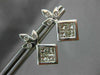 ANTIQUE .50CT DIAMOND 14K WHITE GOLD STAR CLUSTER FRIENDSHIP STUD EARRINGS #5272