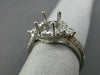 LARGE .70CT DIAMOND 14KT WHITE GOLD 3D HALO ROUND SEMI MOUNT ENGAGMENT RING