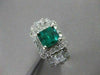 ESTATE 2.64CTW DIAMOND EMERALD 14KT GOLD FILIGREE COCKTAIL ENGAGEMENT RING #2461