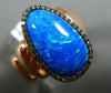 ESTATE LARGE .23CT CHOCOLATE FANCY DIAMOND & AAA OVAL 14K WHITE GOLD HALO RING