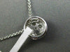 ESTATE .54CT DIAMOND 18KT WHITE GOLD 3D CLUSTER ROUND HALO FLOATING PENDANT 9mm