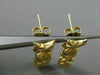 ESTATE 14KT YELLOW GOLD CRISS CROSS DIAMOND CUT HANGING X O LOVE EARRINGS #25198