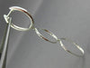 ESTATE .93CT DIAMOND 18KT WHITE GOLD 3D DOUBLE OPEN OVAL HUGGIE HANGING EARRINGS