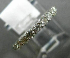 ESTATE 1.10CT DIAMOND 14KT WHITE GOLD CLASSIC ETERNITY WEDDING ANNIVERSARY RING