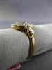 ESTATE WIDE .52CT WHITE & PINK DIAMOND 18KT WHITE & ROSE GOLD 3D ROUND LOVE RING