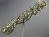 ANTIQUE 1.20CT ROSE CUT DIAMOND 14K WHITE GOLD FLOWER FILIGREE PIN BROOCH #19163