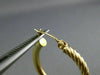 ESTATE 14KT YELLOW GOLD 3D DOUBLE SIDED ROPE CLASSIC HOOP EARRINGS #25144