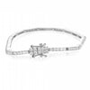 1.73CT DIAMOND 14KT WHITE GOLD ROUND CLASSIC MULTI BAR ETERNITY TENNIS BRACELET