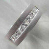WIDE 7mm HAND CRAFTED .90CT F VVS DIAMOND 14KT WHITE GOLD MENS WEDDING BAND !!!!