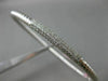 ESTATE .82CT DIAMOND 14KT WHITE GOLD 3D PAVE ROPE DESIGN BANGLE BRACELET