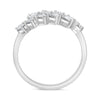 WIDE 1.15CT DIAMOND 14KT WHITE GOLD 3D PEAR SHAPE CRISS CROSS ANNIVERSARY RING