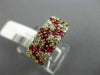 WIDE 2.40CT DIAMOND & AAA RUBY 18KT YELLOW GOLD ZIG ZAG WEDDING ANNIVERSARY RING