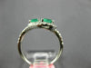 ESTATE 1.55CT DIAMOND & AAA EMERALD 18KT WHITE GOLD LOVE KNOT INFINITY FUN RING
