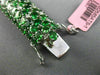 ESTATE MASSIVE 40.02CT DIAMOND & TSAVORITE 18K WHITE GOLD 3D GRADUATING BRACELET