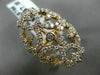 ESTATE LARGE 1.50CT DIAMOND 14KT ROSE GOLD 3D OPEN FILIGREE ETOILE COCKTAIL RING