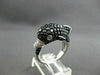 ESTATE WIDE 2.04CT BLACK & WHITE DIAMOND 14K WHITE GOLD DOLPHIN FUN RING AMAZING