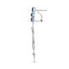 4.87CT DIAMOND AAA SAPPHIRE 14K WHITE GOLD MULTI ROW CHANDELIER HANGING EARRINGS