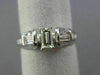 ESTATE .71CT BAGUETTE DIAMOND 14KT WHITE GOLD 3D CLASSIC 3 STONE ENGAGEMENT RING