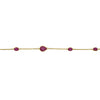 5.95CT AAA RUBY 14KT YELLOW GOLD 3D OVAL & PEAR SHAPE BY THE YARD FUN BRACELET